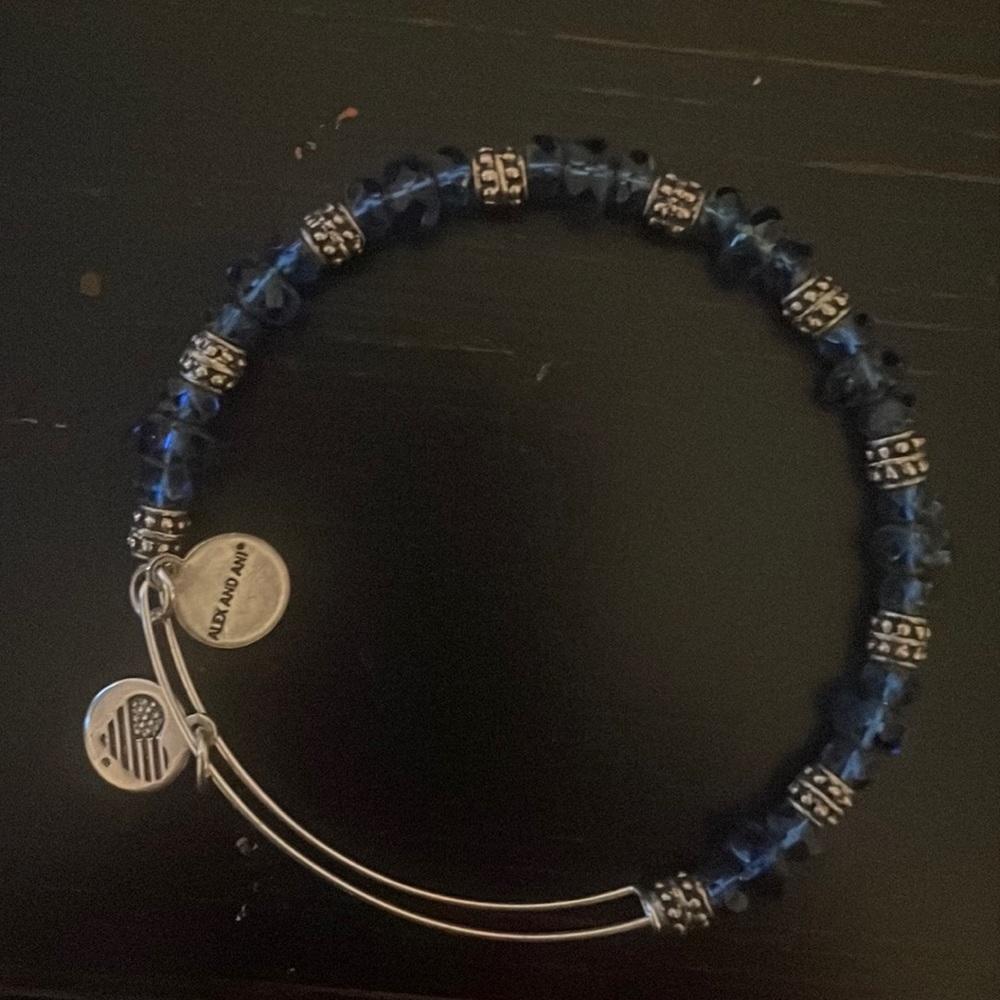 Alex and Ani bracelet blue beads